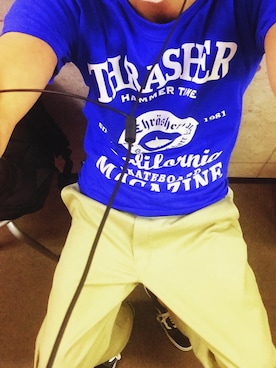 「Kustomstyle So.Cal（カスタムスタイル ソーキャル）のアイテム」を使った、せんさん（メンズ・170cm）の夏コーディネート