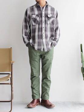 「ANDERSON BEAN（アンダーソンビーン）のアイテム」を使った、FORTGENERALSTOREさん（メンズ・175cm）の秋コーディネート