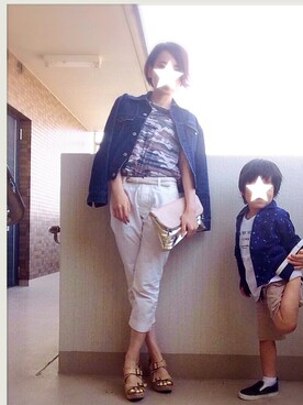 「NANO universe（ナノユニバース）のイニシャルプレートネックレス（ネックレス、その他）」を使った、tansanさん（レディース・157cm）の冬コーディネート