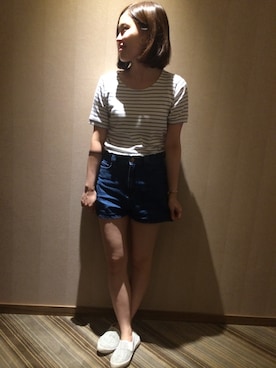 「EMODA（エモダ）のアイテム（その他シューズ）」を使った、ひらめさん（レディース・158cm）の夏コーディネート