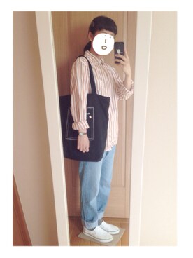 「タテジマ」｜なりの介さん（レディース・159cm）の秋コーディネート