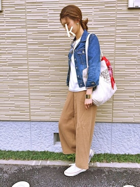 「CONVERSE（コンバース）のconverse（コンバース） ALL STAR OX（オールスターOX）（スニーカー）」を使った、Kuu-さん（レディース・165cm）の春コーディネート