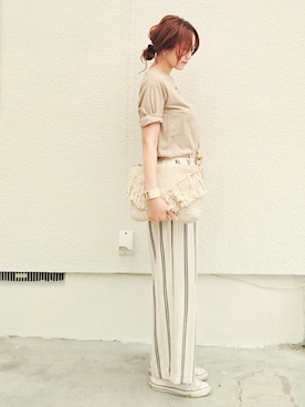 金子三記(miki)さん（レディース・170cm）の夏コーディネート