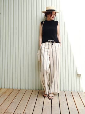 金子三記(miki)さん（レディース・170cm）の夏コーディネート