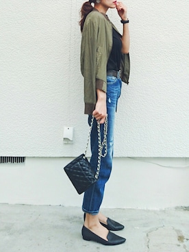 金子三記(miki)さん（レディース・170cm）の秋コーディネート