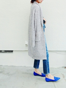 「GAP（ギャップ）のアイテム（ジャケット/アウター）」を使った、金子三記(miki)さん（レディース・170cm）の冬コーディネート