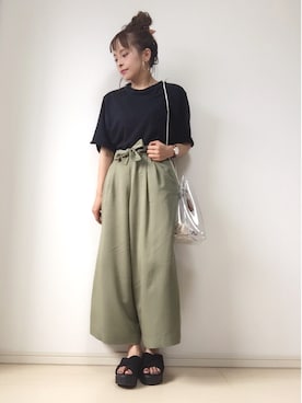 「common.（コモン）のアイテム」を使った、emineoさん（レディース・151cm）の夏コーディネート