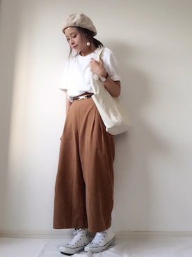 「Staircase（ステアケース）のアイテム」を使った、emineoさん（レディース・151cm）の夏コーディネート