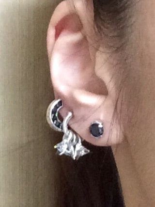 e.m.イーエム　ミスティッククォーツの一粒ピアス　片耳　SILVER e.m.イーエム ミスティッククォーツの一粒ピアス 片耳 SILVER