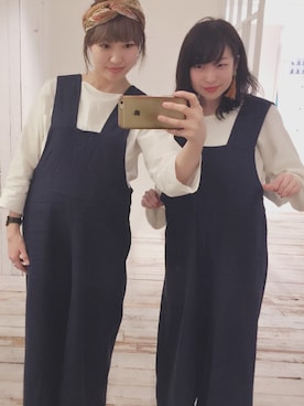 「mystic（ミスティック）のアイテム（オールインワン・サロペット）」を使った、sanako_yoshidaさん（レディース・157cm）の春コーディネート