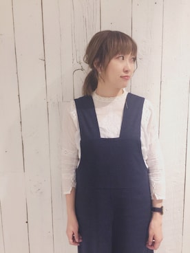 「mystic（ミスティック）のアイテム（オールインワン・サロペット）」を使った、sanako_yoshidaさん（レディース・157cm）の春コーディネート