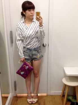 「カシュクール」｜「アイテム（財布/小物）」を使った、Pink'eeeさん（レディース・154cm）の夏コーディネート