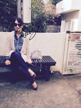 「SMELLY（スメリー）のアイテム（ピアス（両耳用））」を使った、momo☺︎さん（レディース・155cm）の秋コーディネート