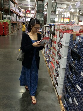 「Abercrombie&Fitch（アバークロンビーアンドフィッチ）のアイテム（ワンピース）」を使った、Natalie 唯さん（レディース・173cm）の夏コーディネート