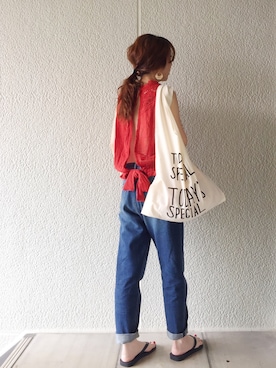 「CIBONE（シボネ）のアイテム」を使った、MISATO さん（レディース・161cm）の夏コーディネート