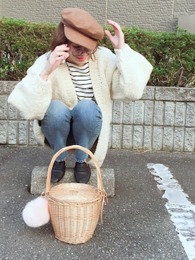 「TODAYFUL（トゥデイフル）のJAKE'sデニム（デニムパンツ）」を使った、MISATO さん（レディース・161cm）の秋コーディネート