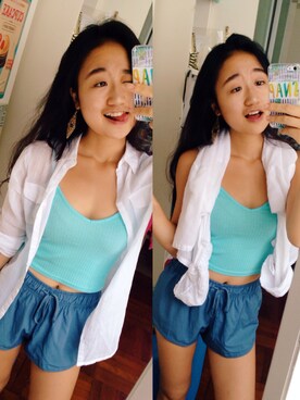 「cotton on（コットンオン）のアイテム（その他アウター）」を使った、jenniferdiazchanさん（レディース・160cm）の秋コーディネート