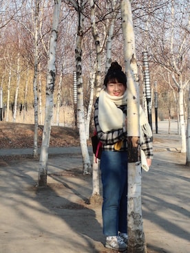 「Samantha Thavasa（サマンサタバサ）のアイテム（財布）」を使った、高小象有智商癌さん（レディース・157cm）の秋コーディネート
