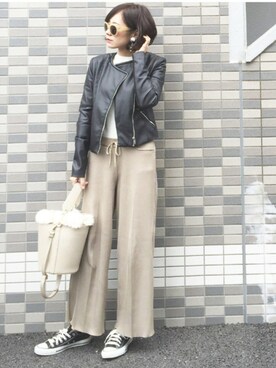 「CONVERSE（コンバース）のconverse（コンバース） ALL STAR OX（オールスターOX）（スニーカー）」を使った、Kie さん（レディース・160cm）の秋コーディネート