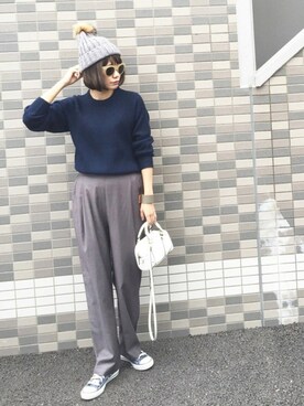 「LBC（エルビーシー）のアイテム（アクセサリー）」を使った、Kie さん（レディース・161cm）の秋コーディネート