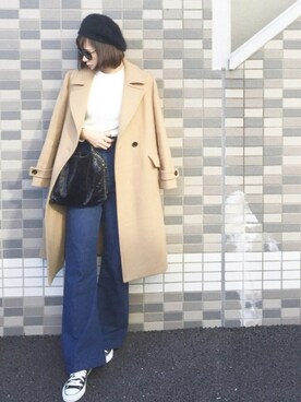 「CONVERSE（コンバース）のconverse（コンバース） ALL STAR OX（オールスターOX）（スニーカー）」を使った、Kie さん（レディース・160cm）の冬コーディネート