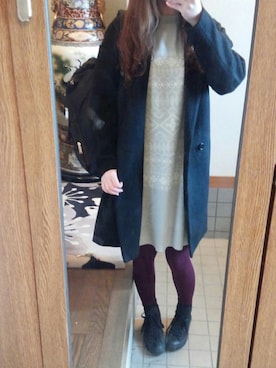 「オールスター」｜「アイテム（チェスターコート）」を使った、mkさん（レディース・163cm）の冬コーディネート