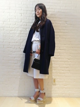 「春 コート」｜DRESSTERIORデザイナー　Kadoさん（レディース・161cm）の冬コーディネート