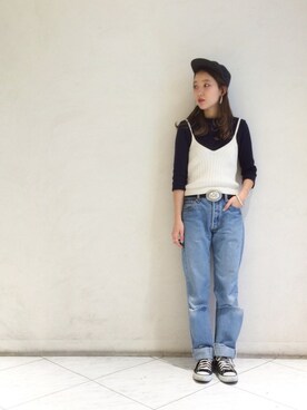 「Another Edition」｜「アイテム（キャミソール）」を使った、tomiiiiiさん（レディース・164cm）の春コーディネート