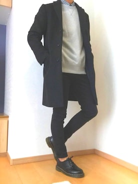 「Dr. Martens（ドクターマーチン）のDr.Martens (ドクターマーチン)/1461 3EYE GIBSON SHOES（その他シューズ）」を使った、teaさん（メンズ・171cm）の秋コーディネート