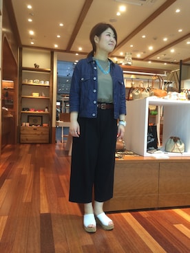 岩﨑千弘さん（レディース・156cm）の夏コーディネート