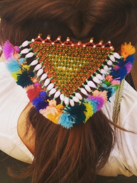 「MALAIKA（マライカ）のアイテム（バレッタ/ヘアクリップ、その他）」を使った、岩﨑千弘さん（レディース・156cm）の夏コーディネート