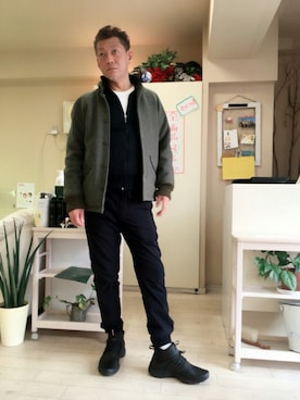 「SKOOKUM（スクーカム）のアイテム（ブルゾン）」を使った、IWAWOさん（メンズ・179cm）の秋コーディネート