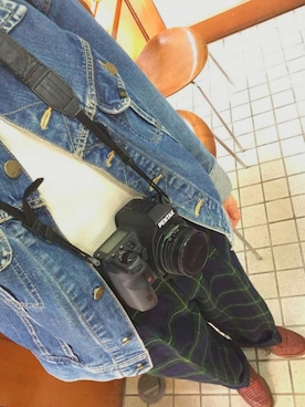 「カメラ女子」｜「アイテム（腕時計）」を使った、aoiroiroさん（レディース・151cm）の秋コーディネート
