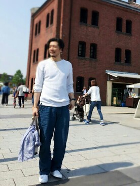 「SPERGA（スペルガ）のアイテム（シューズ）」を使った、93さん（メンズ・183cm）の春コーディネート