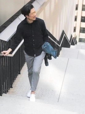 「SPERGA（スペルガ）のアイテム（シューズ）」を使った、93さん（メンズ・183cm）の夏コーディネート