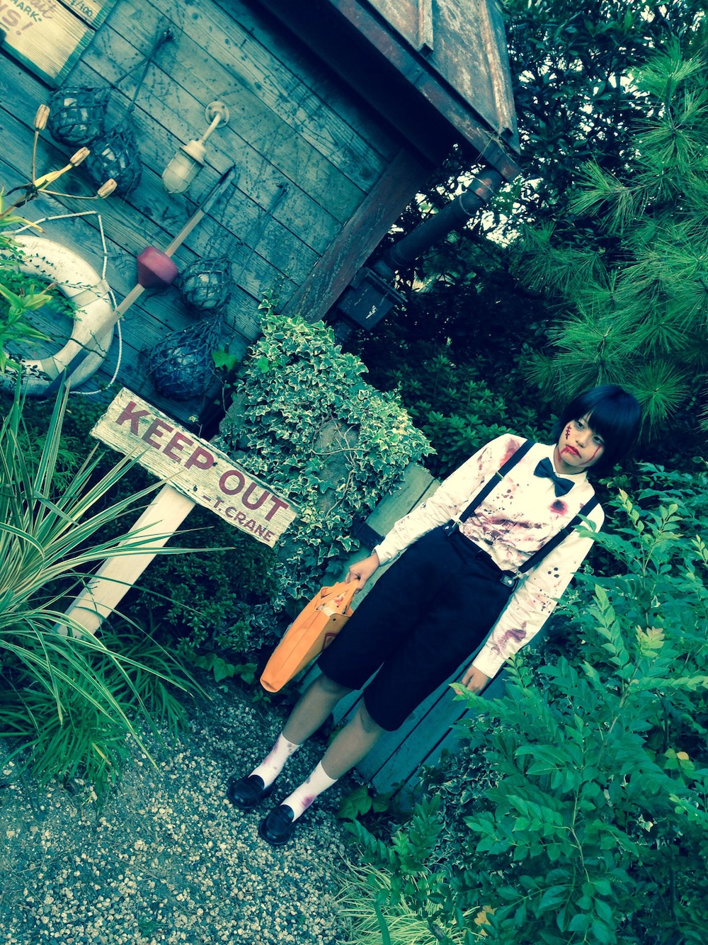「WEAR HALLOWEEN 2014、仮装、ハロウィン、第1回WEARハロウィン祭」｜「usedのアイテム（その他パンツ、ブラック系）」を使った、ちゃんさき。さん（レディース・164cm）の秋コーディネートの1枚目の写真