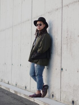 「SASQUATCHfabrix」｜「アイテム（デニムジャケット）」を使った、ABOさん（メンズ・165cm）の冬コーディネート