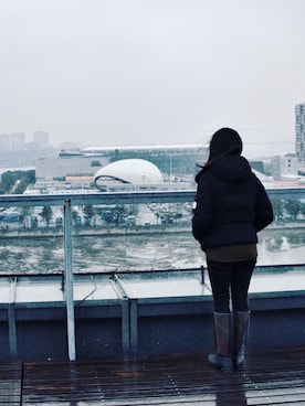 「FIDELITY（フィデリティ）のアイテム（ダウンジャケット/コート）」を使った、yuluyuyuさん（レディース・160cm）の秋コーディネート