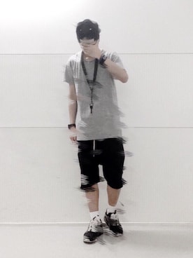 「DRKSHDW by RICK OWENS（ダークシャドウ バイ リックオウエンス）のアイテム（帽子）」を使った、tsunekiさん（メンズ・169cm）の夏コーディネート