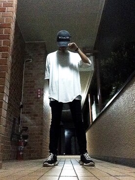 「RickOwens×adidas」｜「アイテム（帽子）」を使った、tsunekiさん（メンズ・169cm）の夏コーディネート