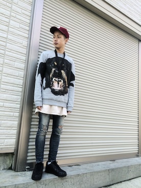 「places+faces」｜「アイテム（帽子）」を使った、tsunekiさん（メンズ・169cm）の春コーディネート