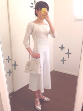 「Supreme.La.La.（シュープリームララ）のアイテム（サンダル）」を使った、MiMiさん（レディース・152cm）の夏コーディネート