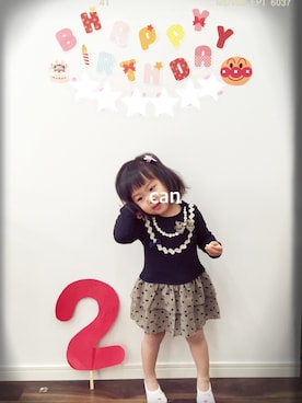 「パーティー」｜「アイテム（その他）」を使った、きゃんさん（キッズ・80cm）の冬コーディネート
