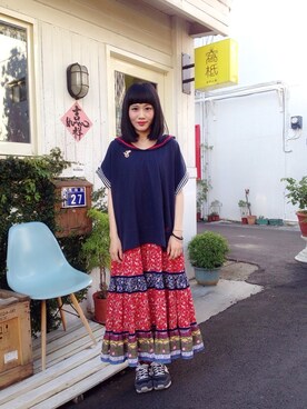 柳育伶さんのコーディネート