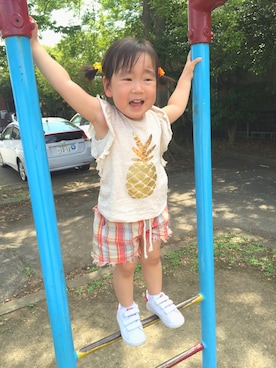 「ショーパン×スニーカー」｜chohuさん（キッズ・90cm）の夏コーディネート