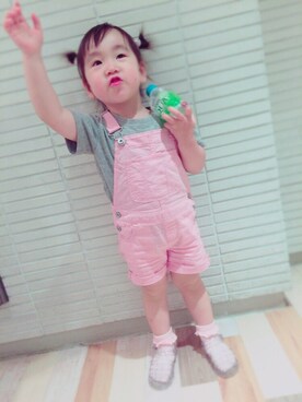 「ドラフトGAP」｜「アイテム（オールインワン・サロペット）」を使った、chohuさん（キッズ・90cm）の夏コーディネート