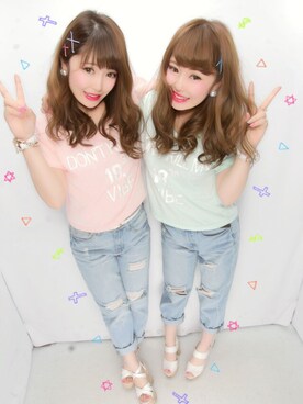「Twins Code」｜ʚℳᵖ৹ᴷ৹ɞさん（レディース・154cm）の春コーディネート