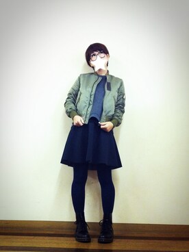 「URBAN RESEARCH ROSSO WOMEN（アーバンリサーチ　ロッソ）のアイテム（ブルゾン）」を使った、aoiさん（レディース・157cm）の秋コーディネート