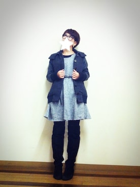 「ジーナシス」｜「アイテム（スタジャン）」を使った、aoiさん（レディース・157cm）の秋コーディネート