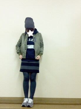 「URBAN RESEARCH ROSSO WOMEN（アーバンリサーチ　ロッソ）のアイテム（ブルゾン）」を使った、aoiさん（レディース・157cm）の秋コーディネート